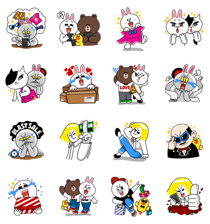 Sticker Line 1398 - LINE Characters: FLASH SALE SPECIAL