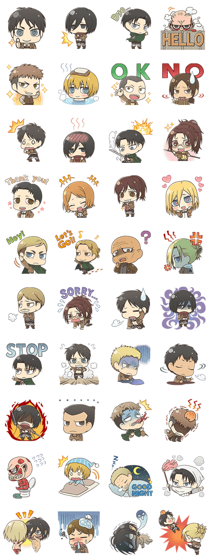 Sticker 2137 - Attack on Titan Chimi-Chara Ver.