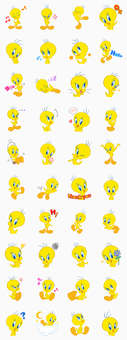 Sticker Line 252-Tweety