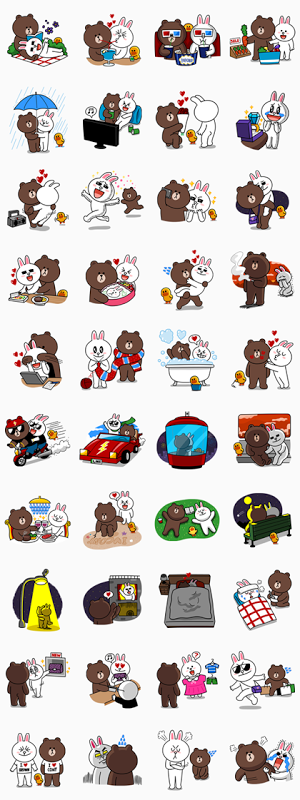 StickerLine570-Brown&Cony’sSecretDate!