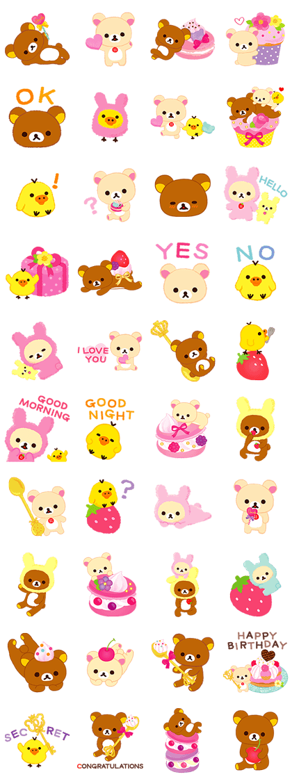 StickerLine2407-Rilakkuma Sweets