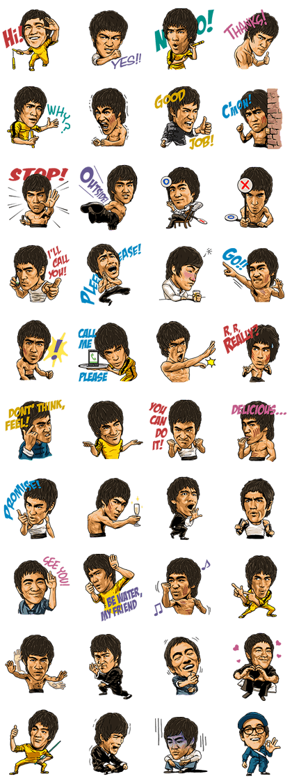 Stickerไลน์3057-Bruce Lee 
