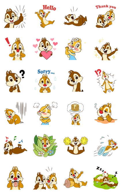 Sticker3296-Chip 'n' Dale Animated Stickers[เคลื่อนไหวได้]