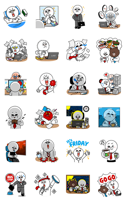 Sticker3434-Chief Moons Battle as an Office Worker [เคลื่อนไหวได้]