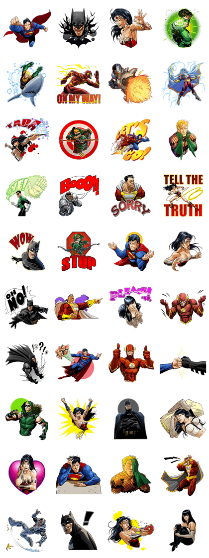 StickerLine4111-Justice League