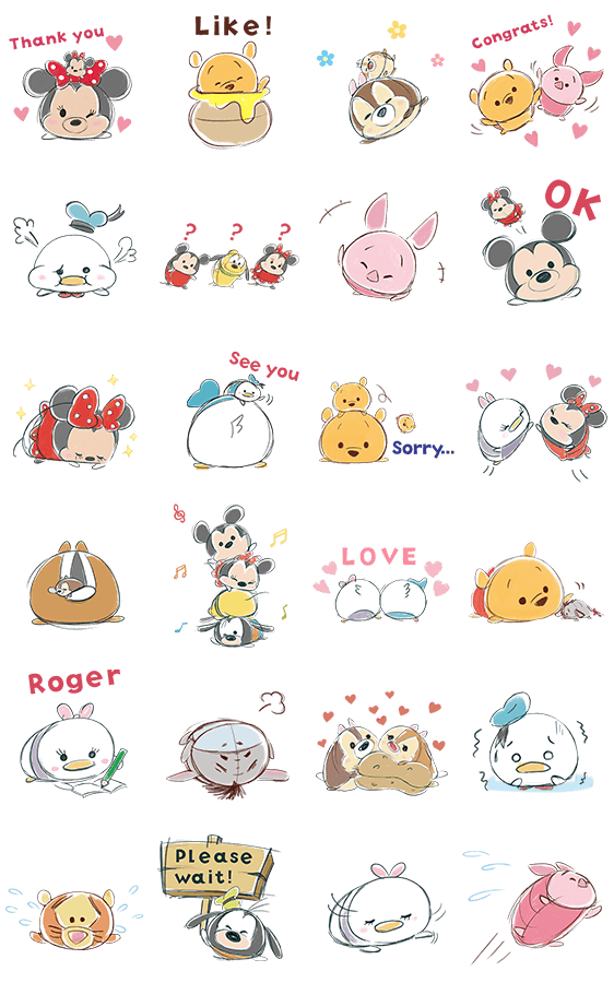 StickerLine5468-Disney TsumTsum Animated Stickers2 [ดุ๊กดิ๊ก]