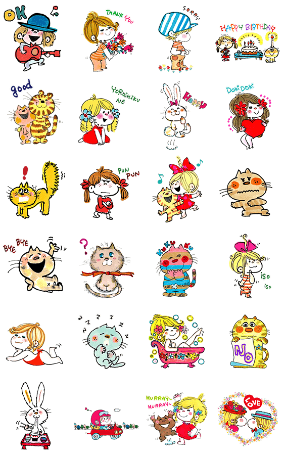 Sticker5885-Ado Mizumori Animated Snappy Stickers [ดุ๊กดิ๊ก]  