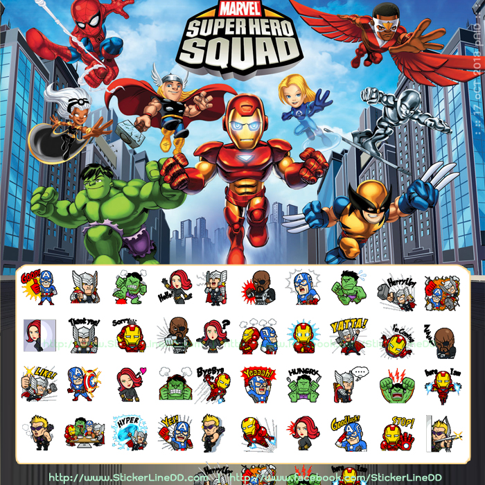 sticker Line 1253 - MARVEL mini Heroes   