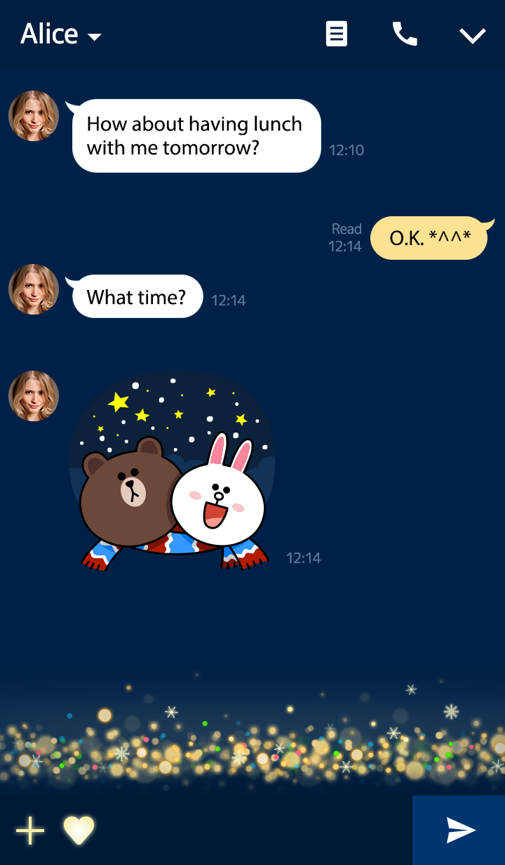 Theme-LINE Twinkle Night  