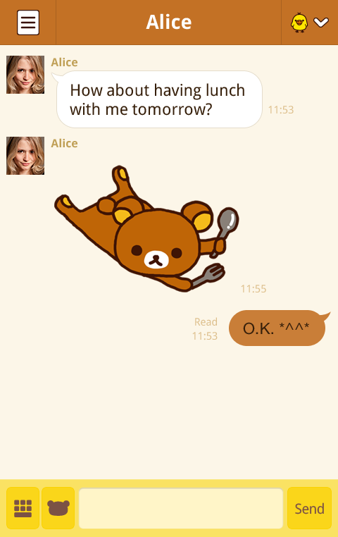 Theme Line - Rilakkuma ธีมไลน์ - รีแลกคุมะ